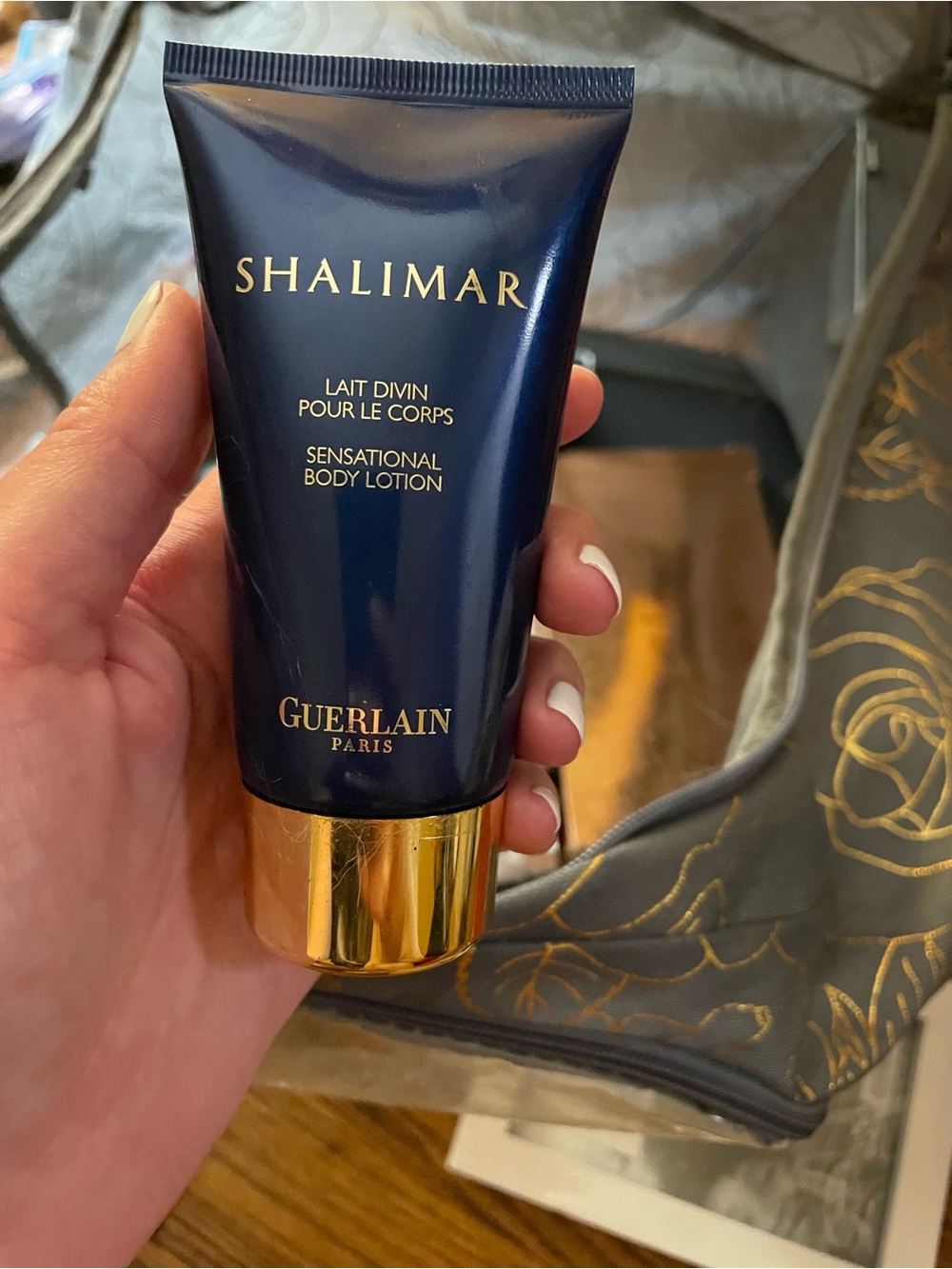 Partially used Authentic GUERLAIN Shalimar Sensational Body Lotion
